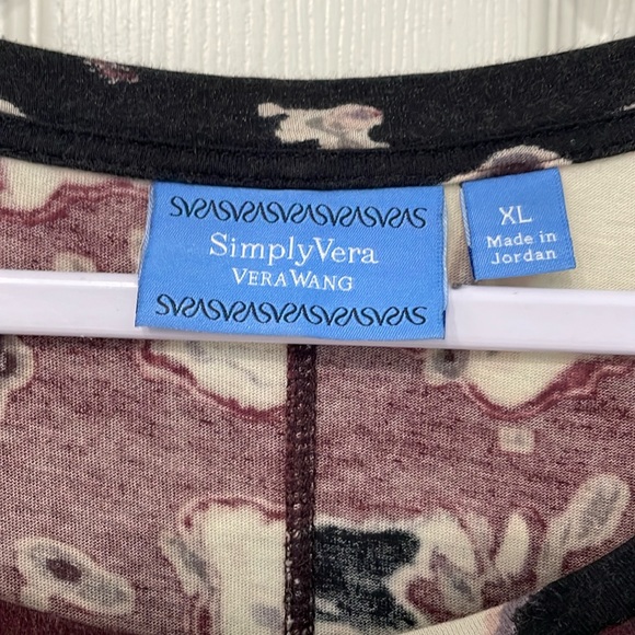 SIMPLY VERA VERA WANG Long Sleeve Textured Blouse size XL, EUC - Picture 4 of 9